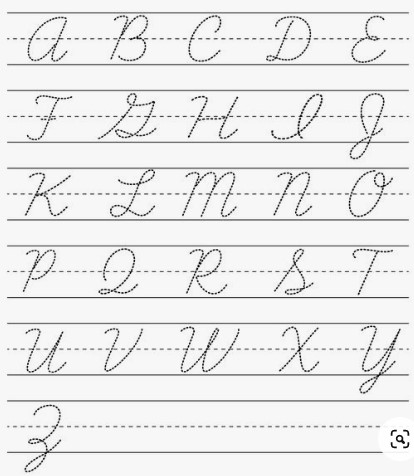 Mrs. Pages / Upper Case Cursive Letters