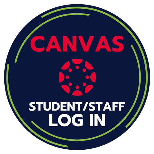 Canvas Student or Staff Log in button