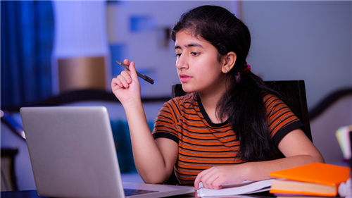 Student Studying at Home 