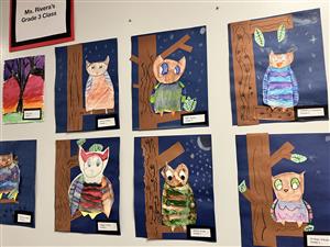 paintings of owls