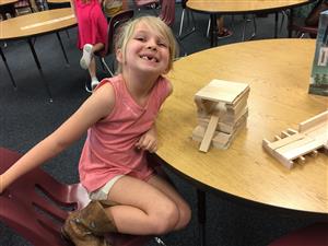 girl with blocks