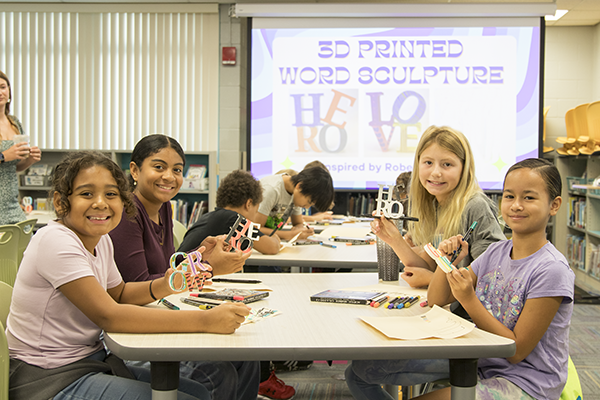 3D Printing Art Camp class