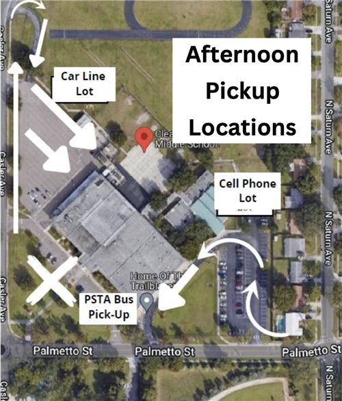 Afternoon Pickup Locations
