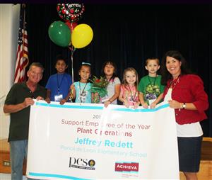 Jeff Redett was named the Support Employee of the Year  