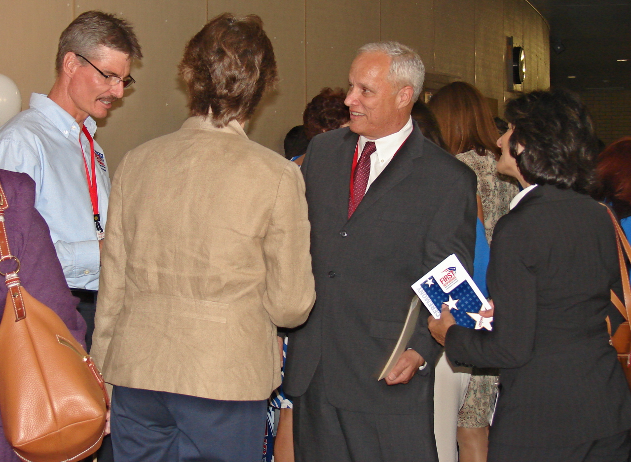 Mrs. Thornton, Mr. Johnston, and Dr. Janssen meet with FR teacher, Mr. Bacher