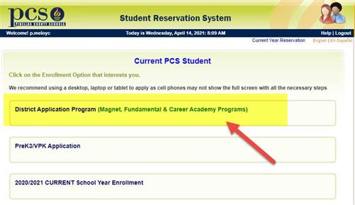 District Application Program 