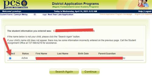 Select Student 