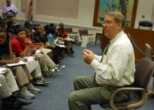 Fourth-graders visit City Hall for a press conference with the mayor