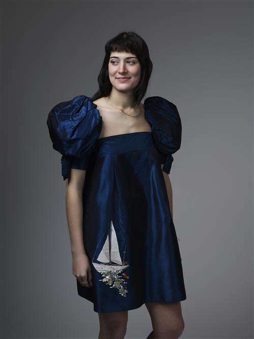  Student with wearing award winning dress