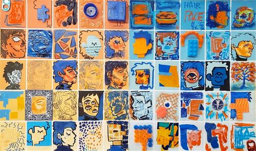 Dan Christopher, Grade 10, Title:  Fifty Self Portraits