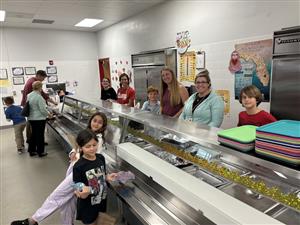 Dinner buffet at Empty Bowls fundraiser