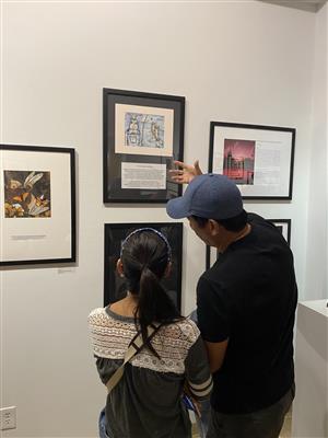 Guests at the Word and Image Exhibit