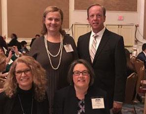 Dr. Michael Grego and leaders from Tarpon Springs Fundamental at the National Blue Ribbon School ceremony.  