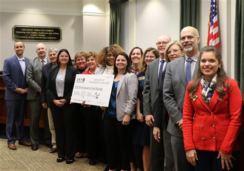 Cenergistic presented the district with the Environmental Excellence Award 