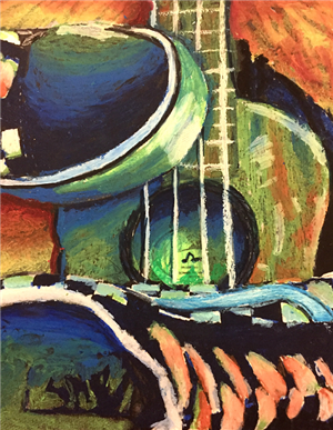 Madison Cyr of Safety Harbor Middle School was the Middle School Winner for her oil pastel titled Steps & Tunes. 