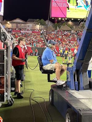 Jayden working the Bucs game