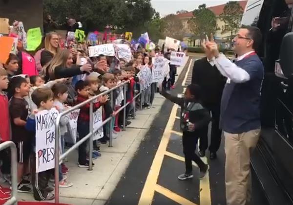 David Martinez-Cooley's arrival at Leila G. Davis Elementary 
