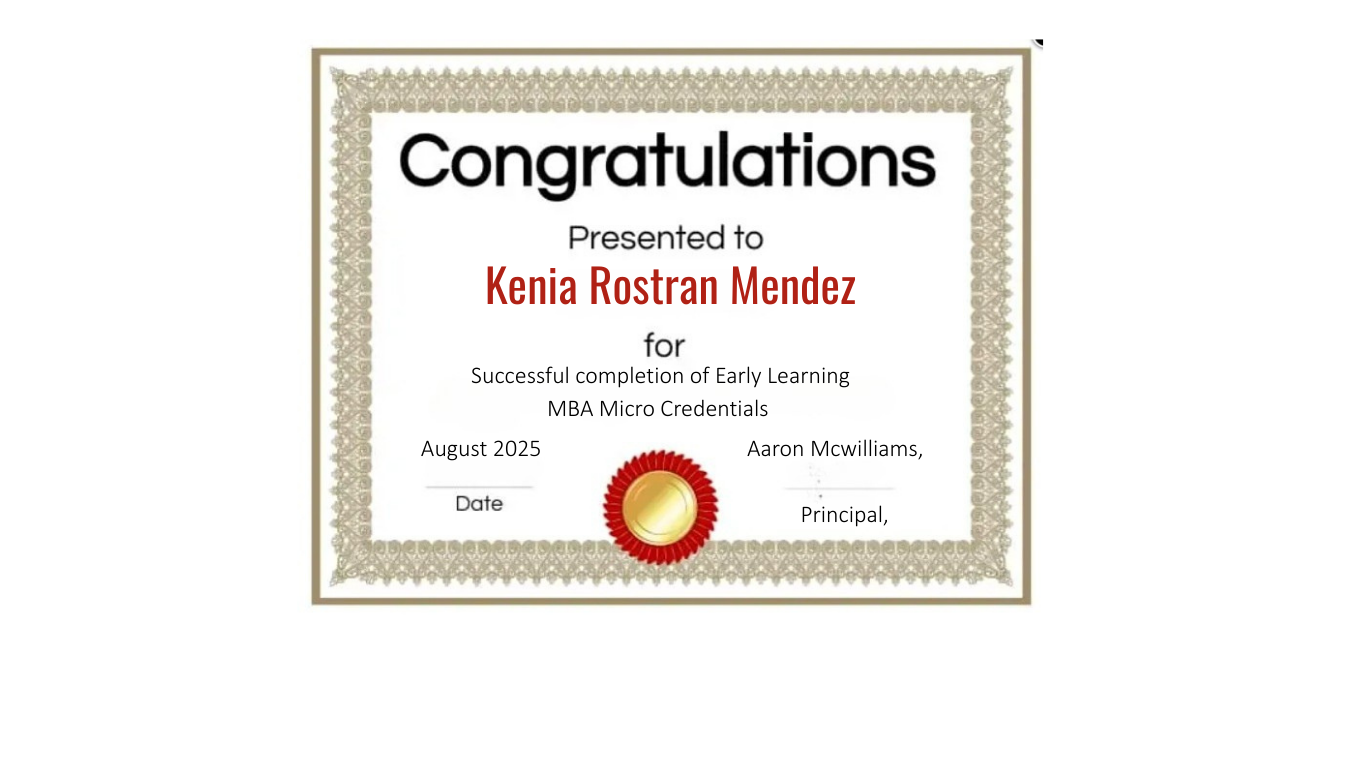  Congratulations Ms. Mendez