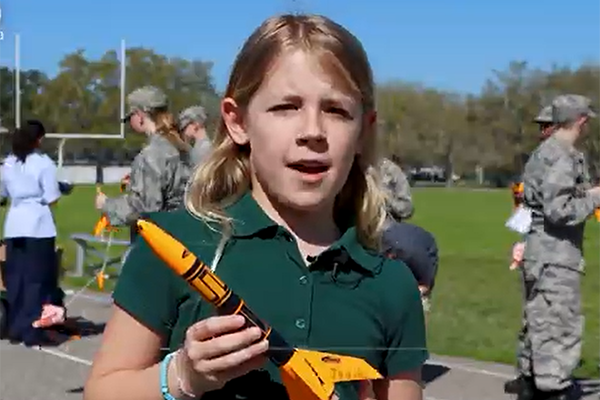  Azalea Middle School students share passion for rocketry with Azalea Elementary students