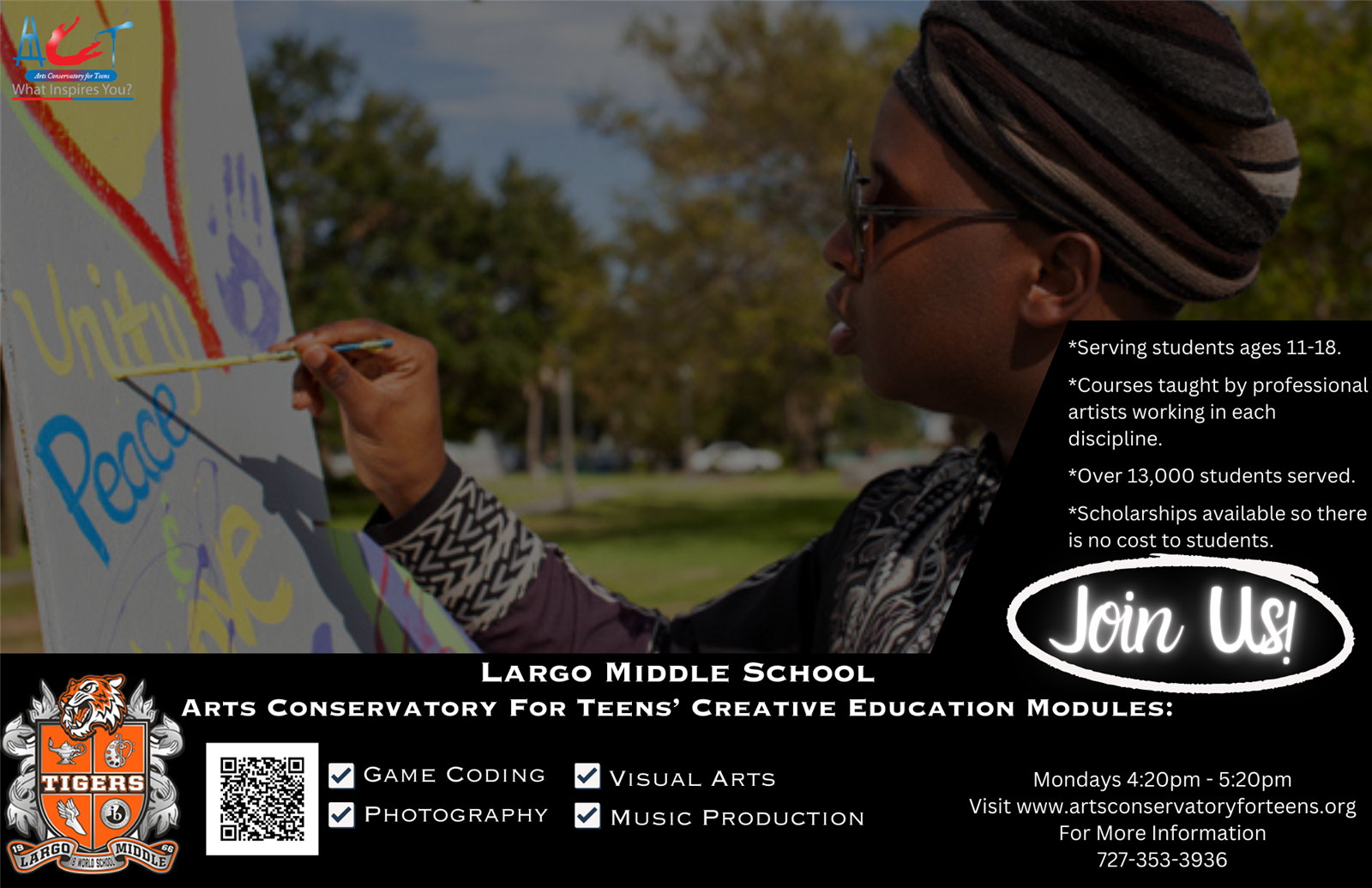 LMIBWS Arts Conservatory for Teens starts Monday 10/23 at 4:20-5:20pm