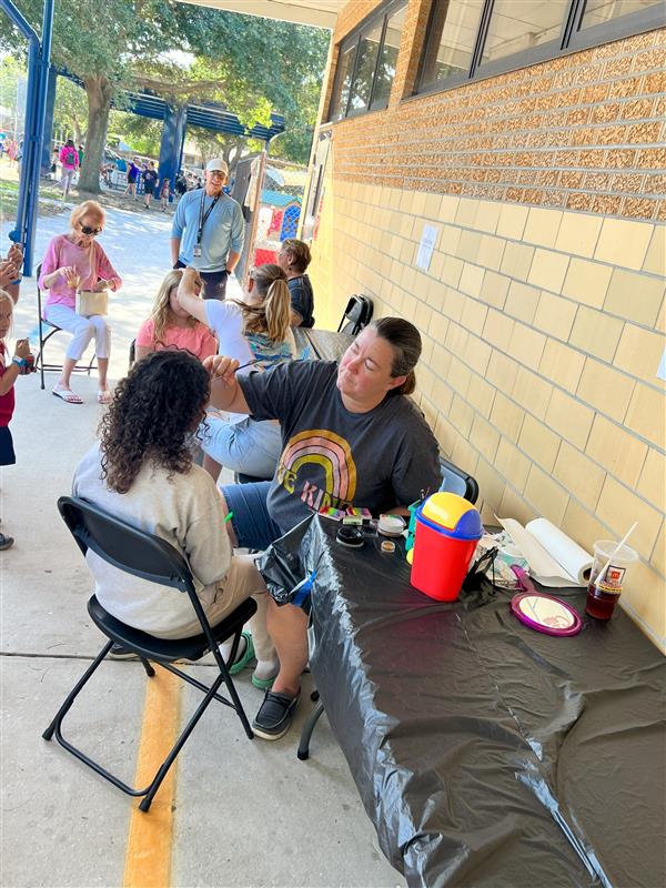 Students getting their Face Painted