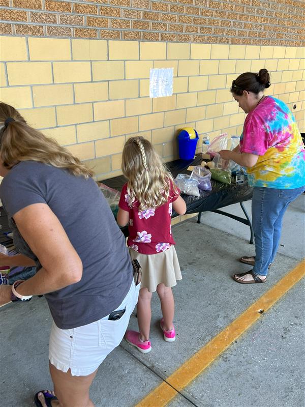 Students create their own Sand Art!