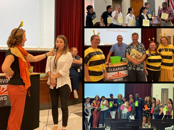 On October 7, 2022, The ESOL program at Clearview Adult Education Center held its second annual spelling bee championship. The championship round consisted of 30 of the best spellers from all ESOL levels competing together. However—to make the competition a fair and fun learning experience--each c
