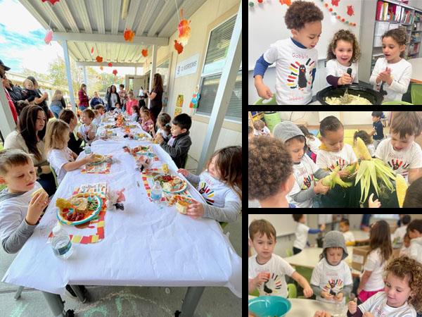 Orange Grove Elementary VPK students prepared lunch for each other, and then enjoyed the Friendsgiving Feast they had prepared.