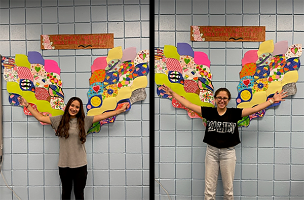 PMAC Members at Palm Harbor Middle School created a wings of diversity mural using the Frida Kahlo quote, “Feet what do I need you for when I have wings to fly?” Student may stand in front of the mural and take pictures of themselves.