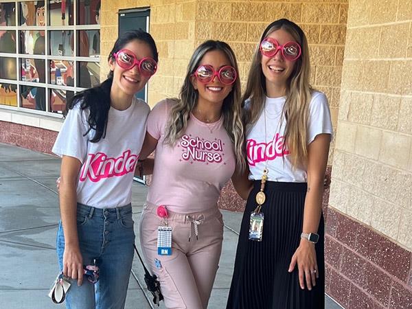 New Heights Elementary had fun dressing up for the school Barbie theme day.