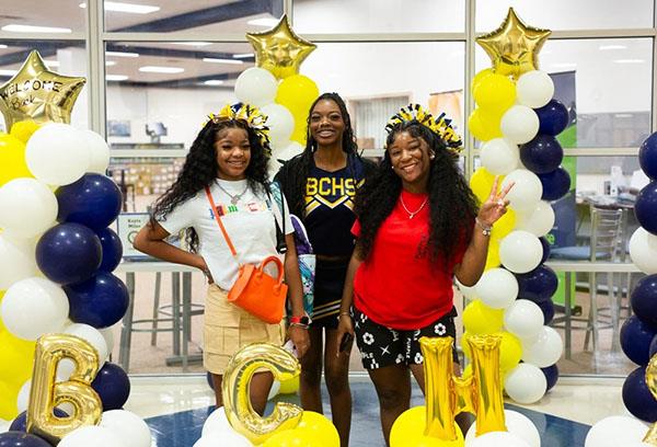 Boca Ciega High celebrates the first day of school.