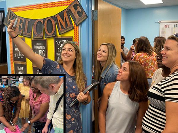 Staff at Bay Point Elementary couldn’t contain their excitement during the Staff Handbook training.