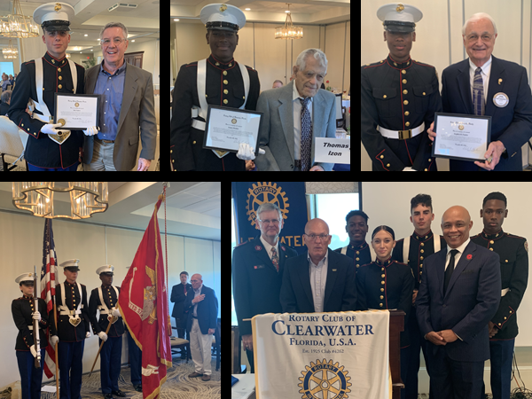 The Clearwater High Veterans Day celebration at the Rotary Club included a 102-year-old WWII vet from Pearl Harbor.