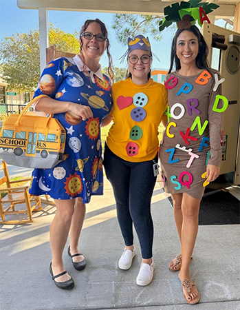 Pre - K Teachers at Orange Grove Elementary dressed up as Storie Book Characters for Halloween