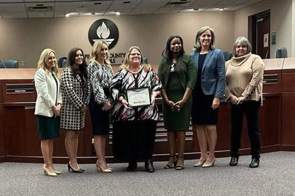 Debra Stotts received Student Services Support Employee of the Year at the January Pinellas County Board Meeting.