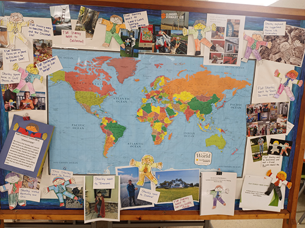 First Grade students at Orange Grove Elementary School have been tracking Flat Stanley all over the world.