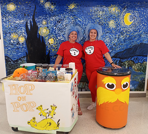 Thing 1 and Thing 2 took over Orange Grove Elementary school to celebrate Teacher Appreciation week. 