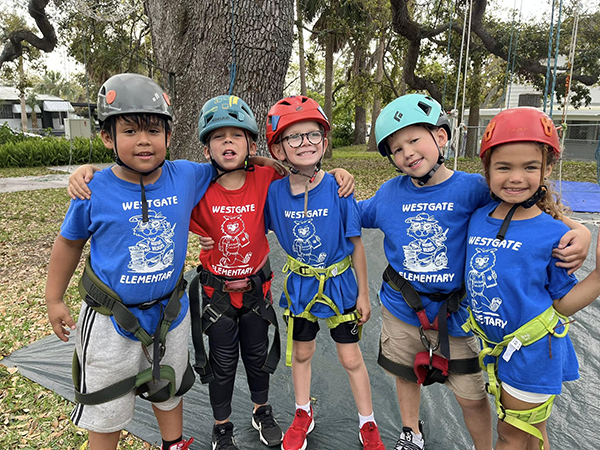 First grade students from Westgate Elementary had a great student experience with Pathfinders.  They learned the benefits of communication and persistence through tree climbing. 