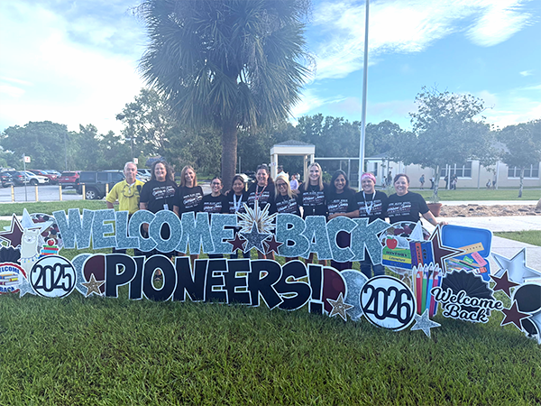 Staff on the first day of school.
