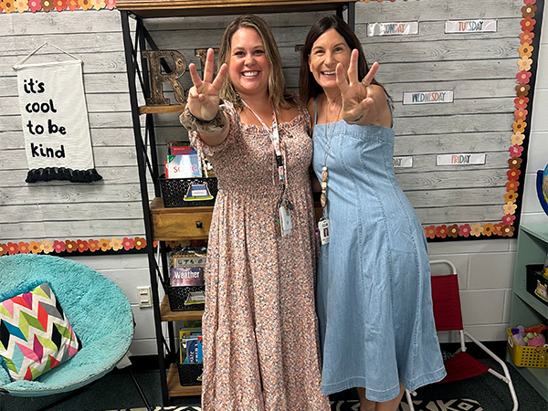 Teachers on the first day of school.
