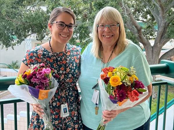 Mrs. Amanda Layner is Teacher of the Year and Mrs. M.J. Jones is Support employee of the Year for Frontier Elementary school.