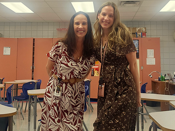 Teachers on the first day of school.