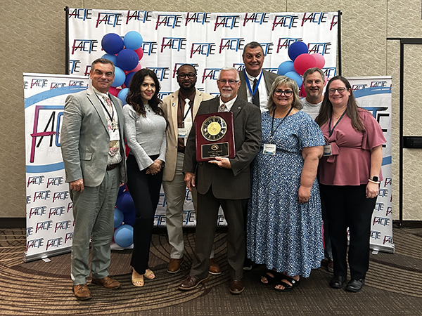 Mark Hunt, Executive Director of Career, Technical, and Adult Education, was recently inducted into the Florida Association of Career and Technical Educators (FACTE) Hall of Fame during the FACTE Conference.