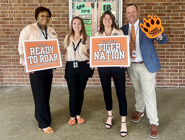 Staff on the first day of school.