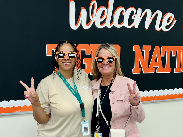 Teachers on the first day of school.