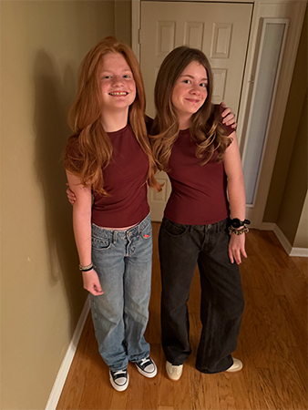 Students on the first day of school.